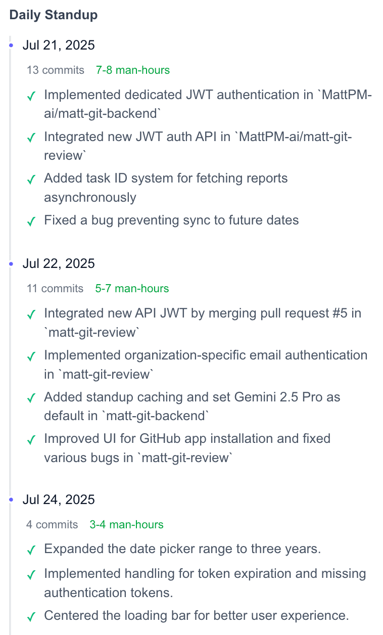Team Standups & Context Preview
